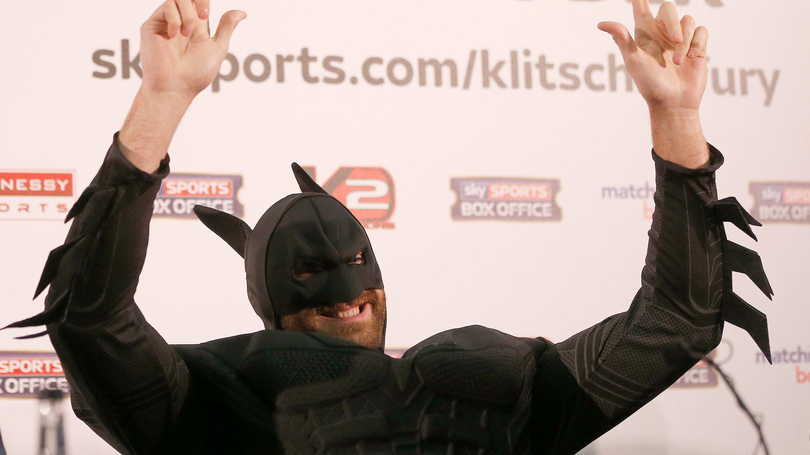 Tyson Fury dressed up as Batman prior to his world title fight with Wladimir Klitschko back in 2015