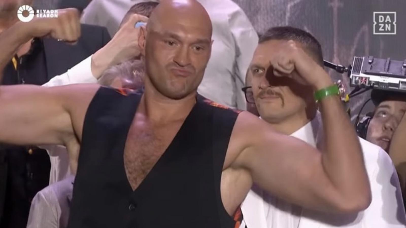 Tyson Fury wouldn’t even acknowledge Oleksandr Usyk during their pre-fight press conference
