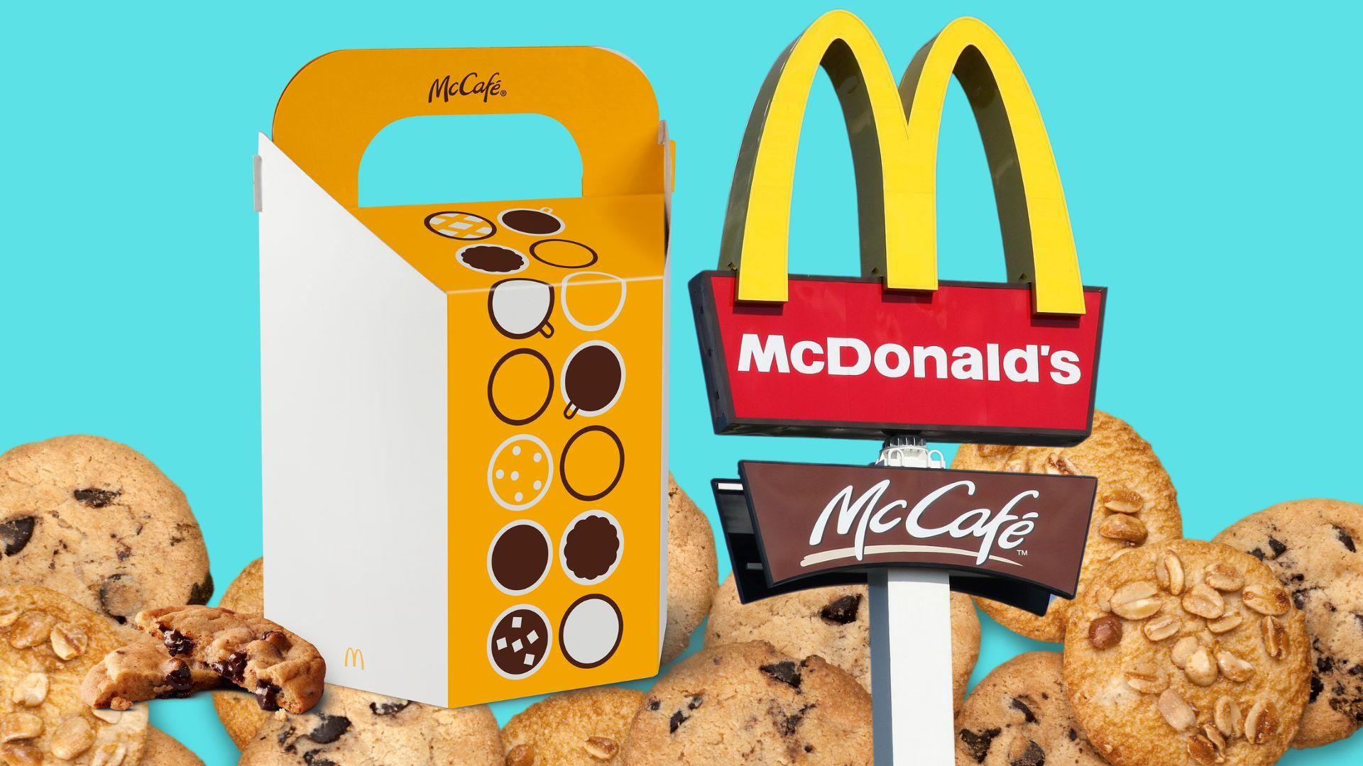 McDonalds cookie tote and logo