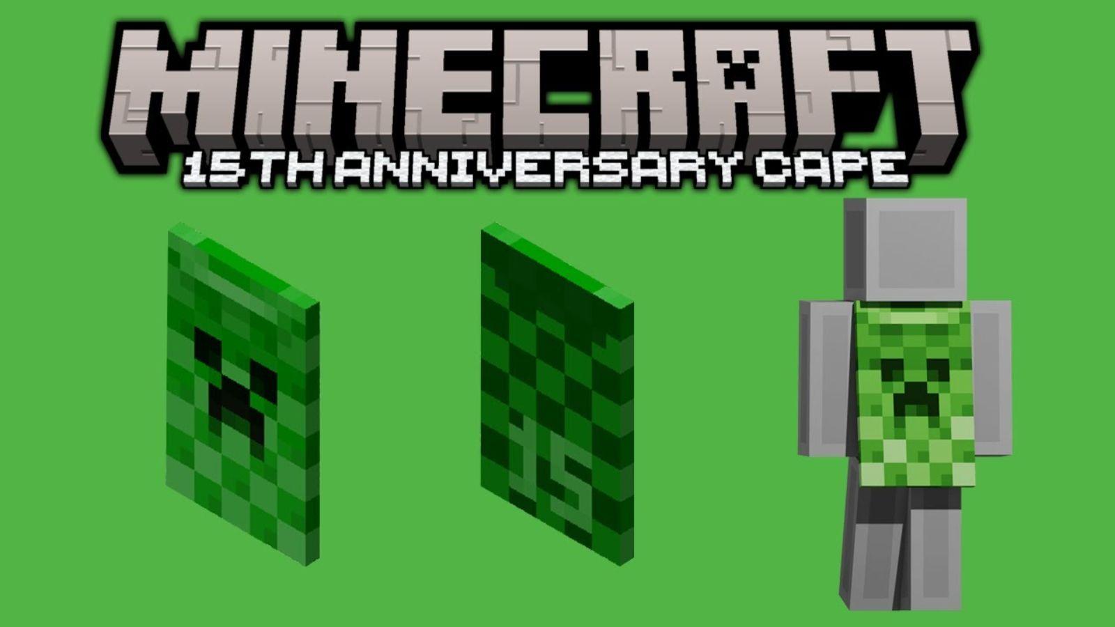 Minecraft anniversary Creeper cape