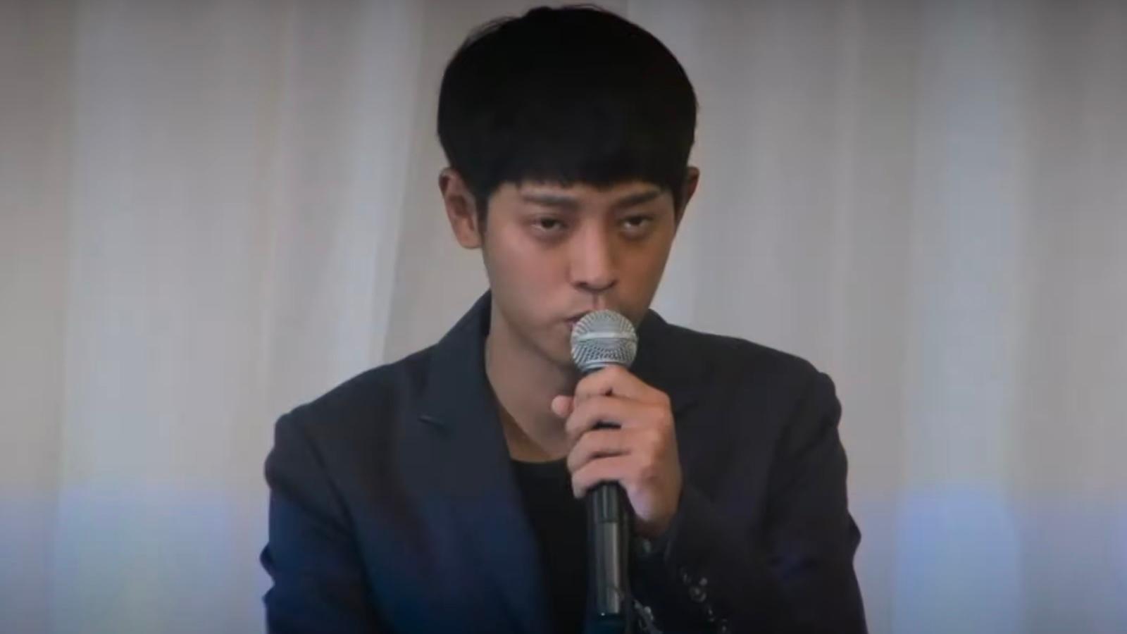 Jung Joon-young at a press conference
