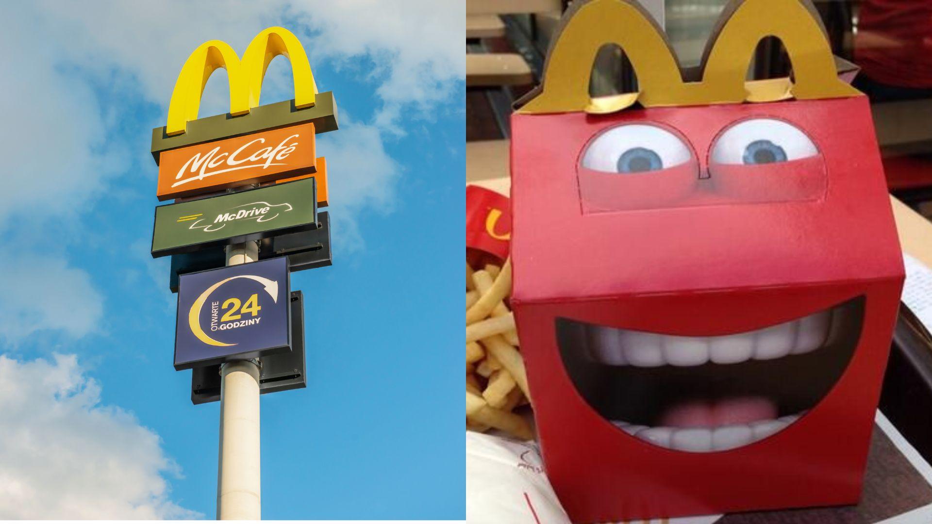McDonald's happy meal and sign