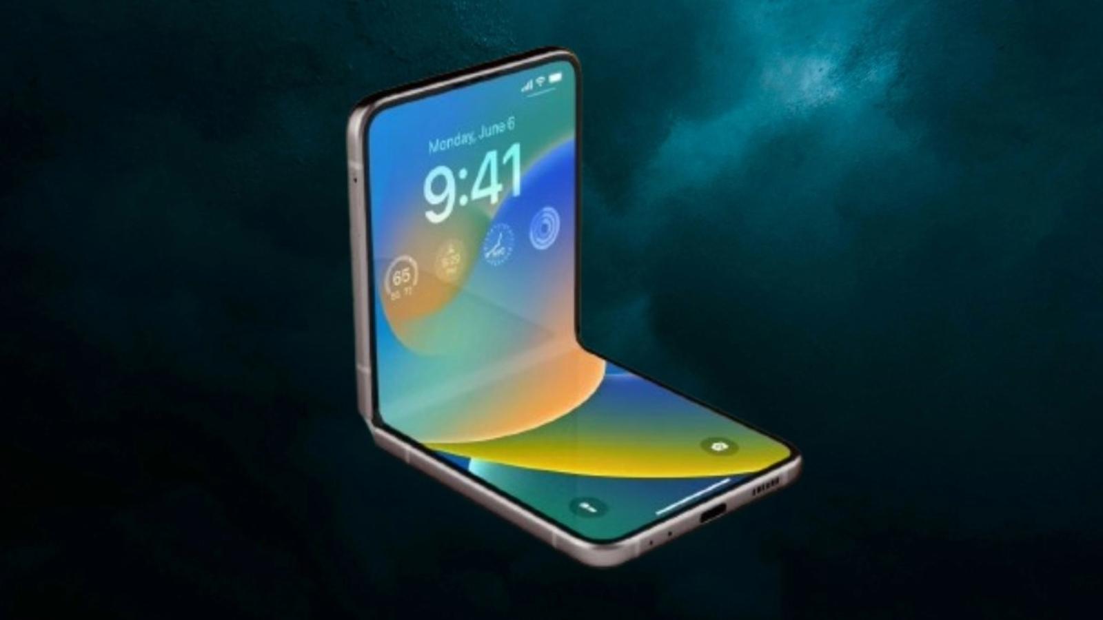 Image showing a foldable device against a dark background