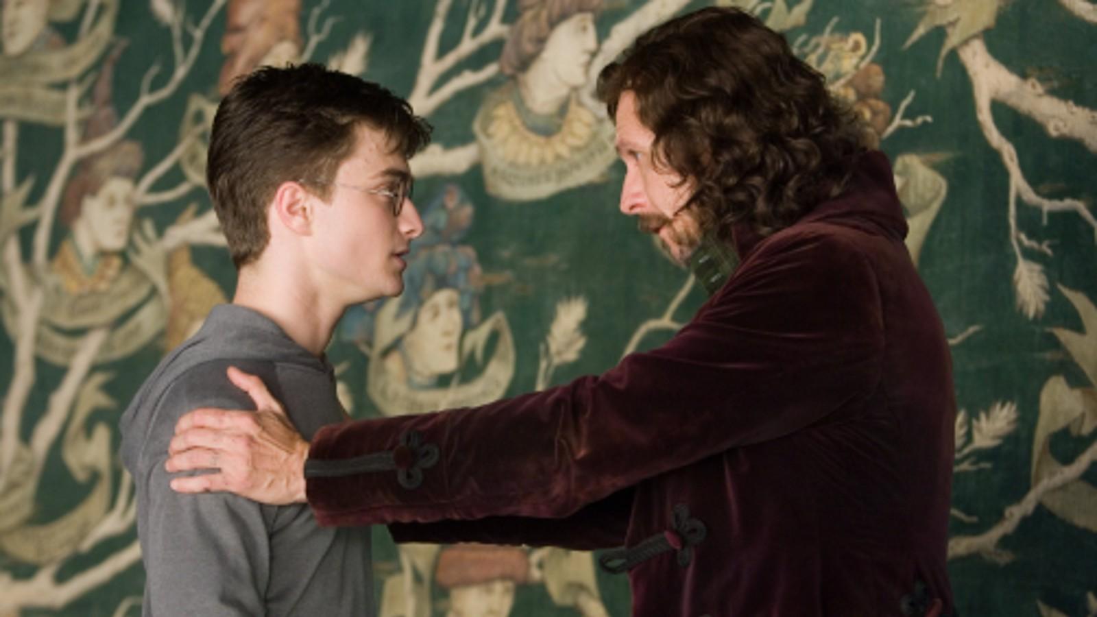 Daniel Radcliffe and Gary Oldman in Harry Potter and the Order of the Phoenix