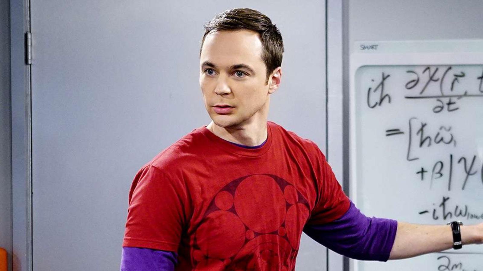 Jim Parsons in The Big Bang Theory as Sheldon Cooper.