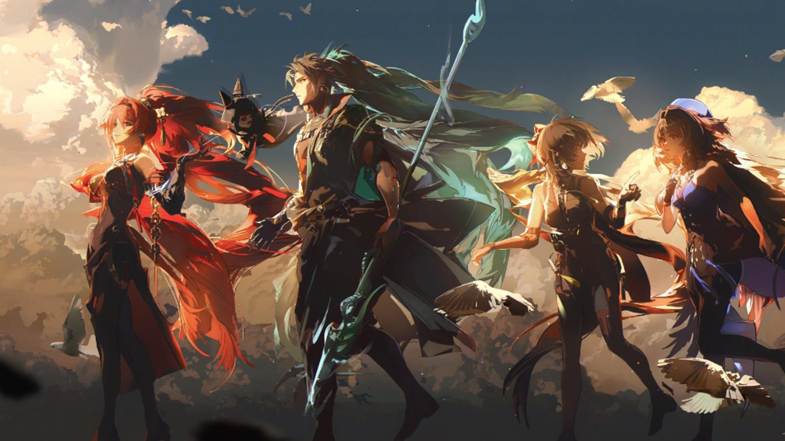 An image of Wuthering Waves characters keyart.