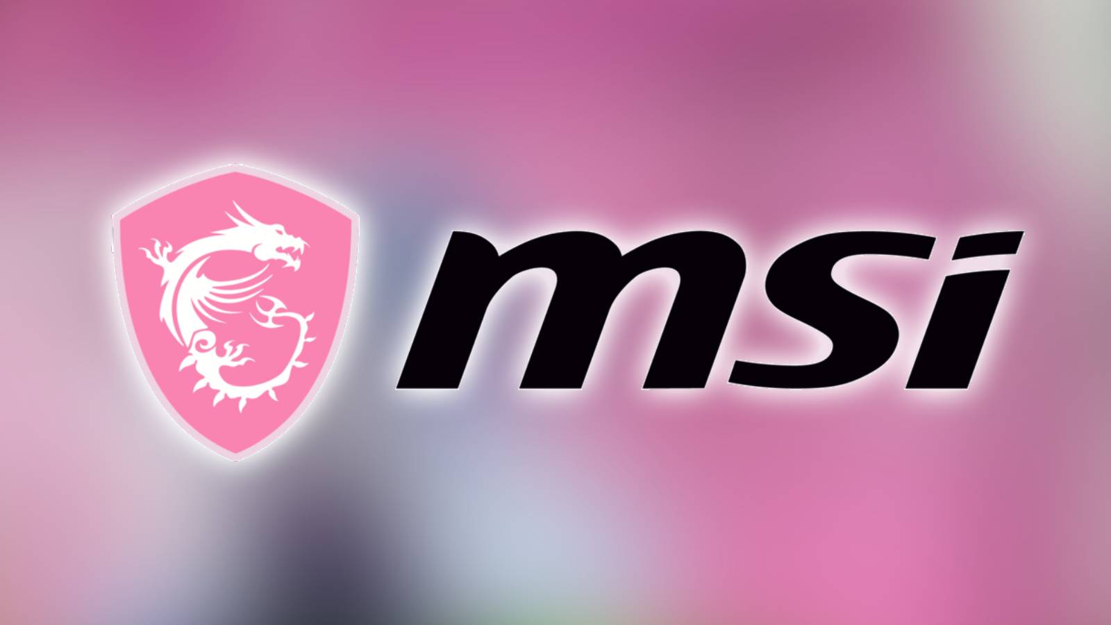 Image of the MSI logo but it's pink instead of red.