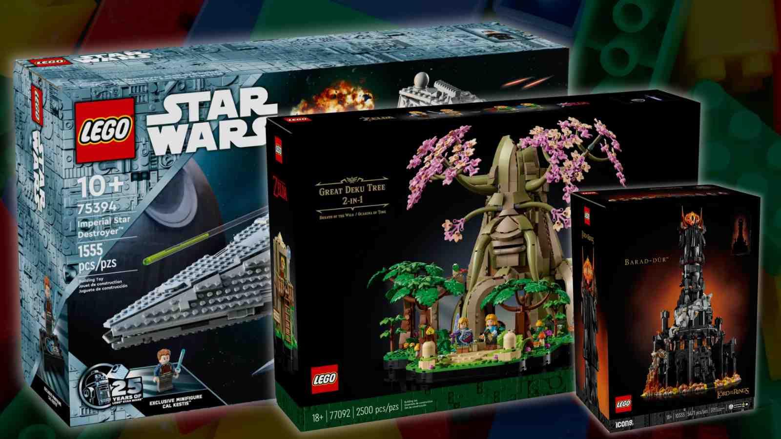 Three of the upcoming LEGO sets