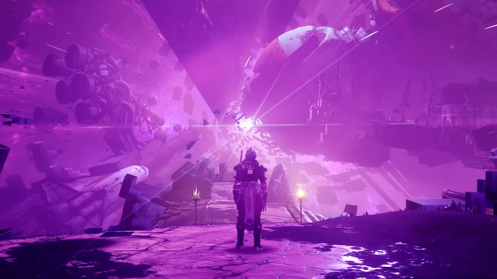 An colorful and mysterious area in Destiny 2 The Final Shape's launch trailer.