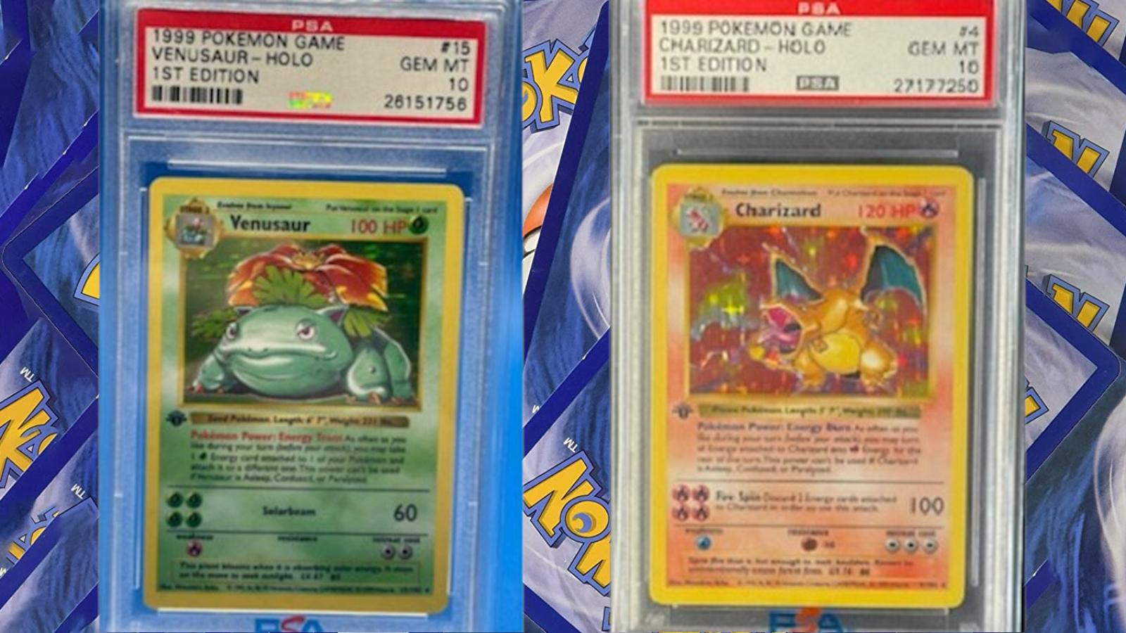 fake charizard and venusaur pokemon cards