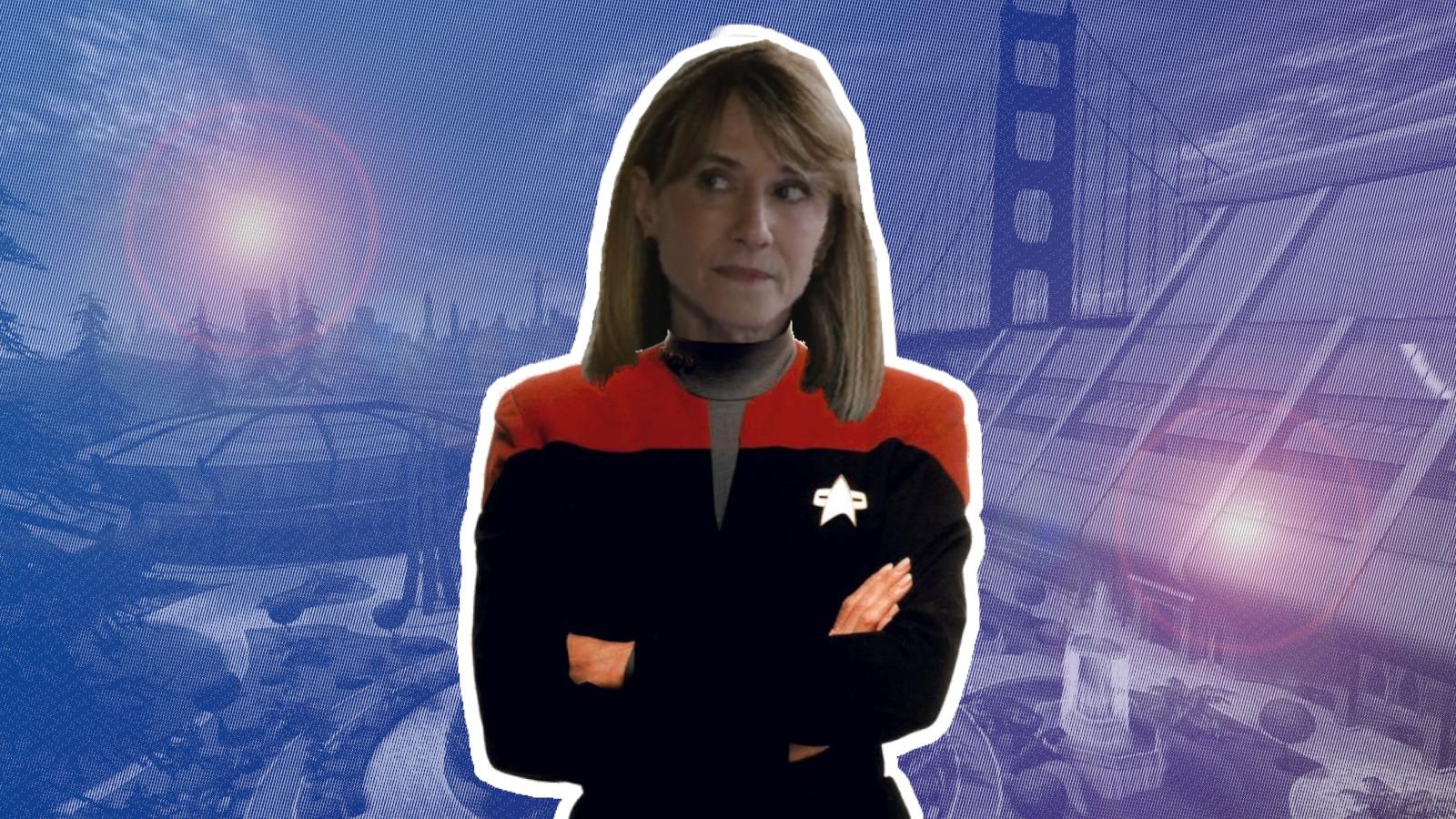 Holly Hunter in Star Trek uniform