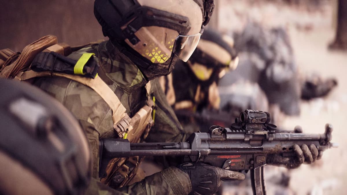 Battlefield 6 character with SMG